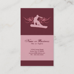 tribal snowboarder business card