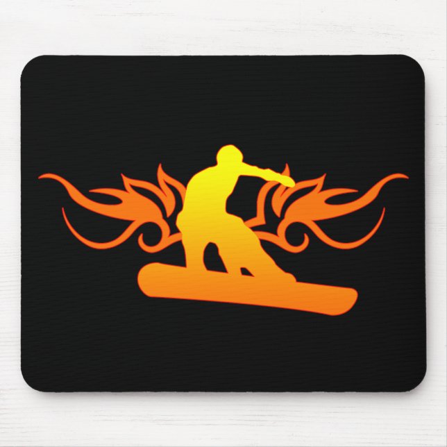 tribal snowboarding. mouse pad (Front)