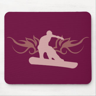 tribal snowboarding. mouse pad
