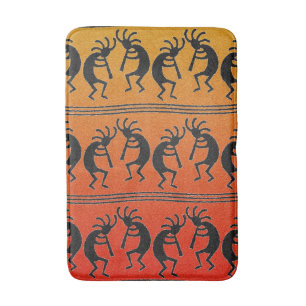 Tribal Southwestern Design Kokopelli Bath Mat