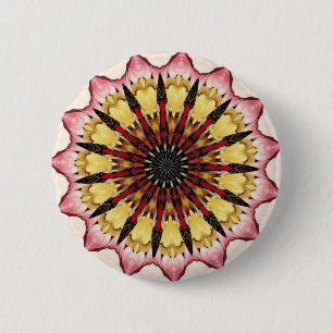 Tribal Spears and Fading Hearts Mandala 2 Inch Round Button