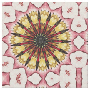 Tribal Spears and Fading Hearts Mandala Fabric