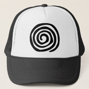 Tribal spiral petroglyph tribal art trucker hat