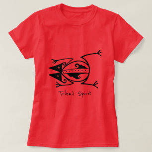 Tribal Spirit slogan Tribal frog animal art T-Shirt
