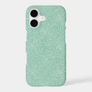 Tribal squares teal