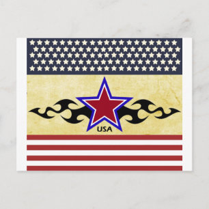 Tribal Stars & Stripes Postcard