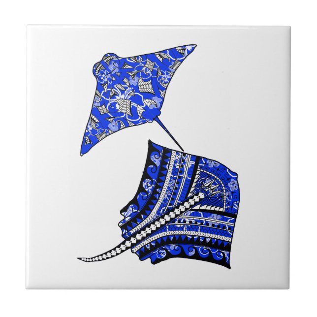 Tribal Stingrays Tile (Front)