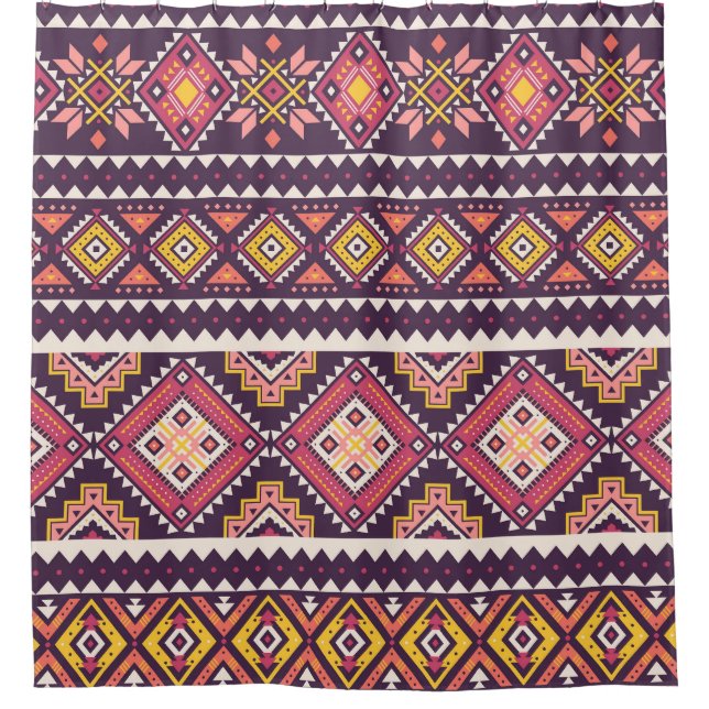 Tribal striped, geometric seamless pattern. (Front)