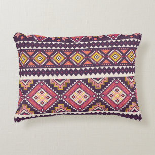 Tribal striped, geometric seamless pattern. accent pillow