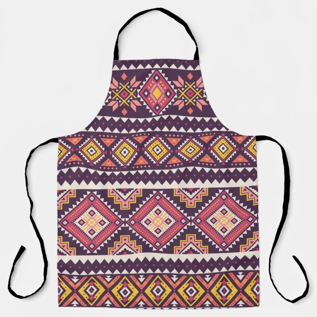 Tribal striped, geometric seamless pattern. apron (Front)