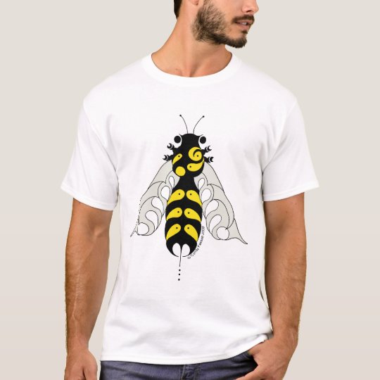 Tribal style honeybee tee