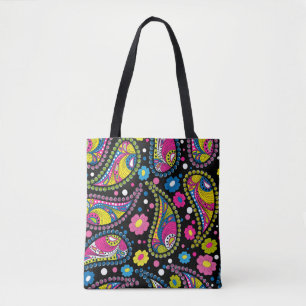 Tribal style paisley, seamless ethnic pattern. tote bag