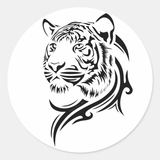 Tribal Style Tiger Stickers (Front)