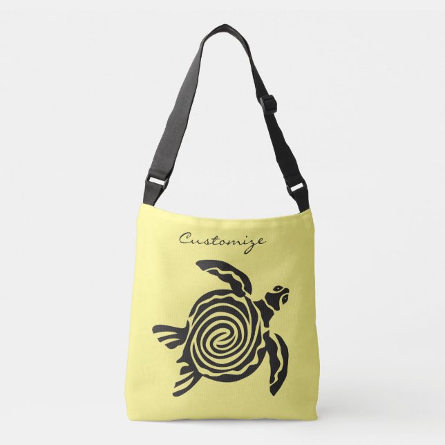 Tribal Style Turtle Thunder_Cove Crossbody Bag (Front)
