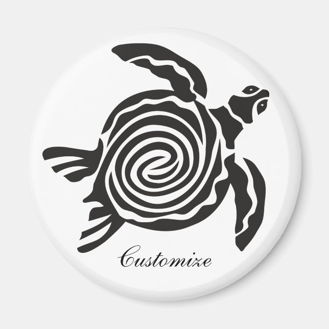 Tribal Style Turtle Thunder_Cove Magnet (Front)