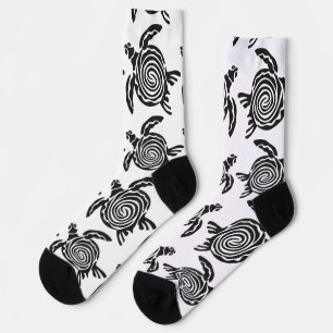 Tribal Style Turtle Thunder_Cove Socks