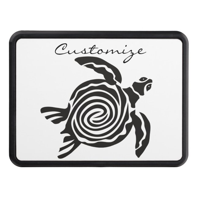 Tribal Style Turtle Thunder_Cove Trailer Hitch Cover (Front)