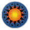 Tribal Sun in Blue