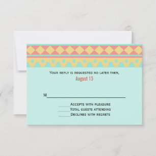 Tribal Sun Southwestern Wedding RSVP Card