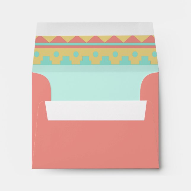 Tribal Sun Southwestern Wedding Thank You Envelope (Back (Bottom))