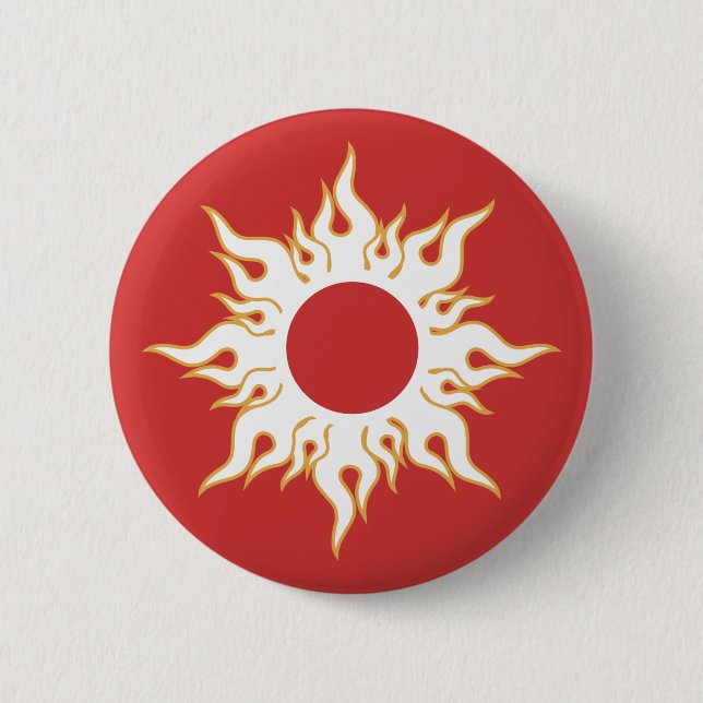 Tribal Sun Symbol 2 Inch Round Button (Front)