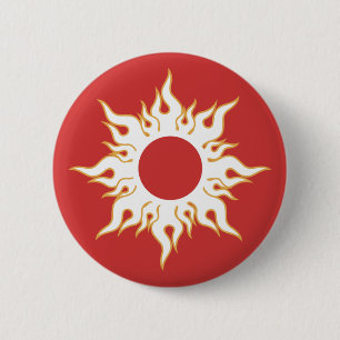 Tribal Sun Symbol 2 Inch Round Button