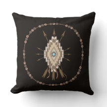 Tribal Symbols Friendship Motif Decor Pillow