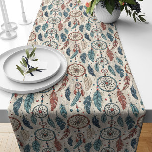  Tribal Table Runner with Dreamcatcher Symbol