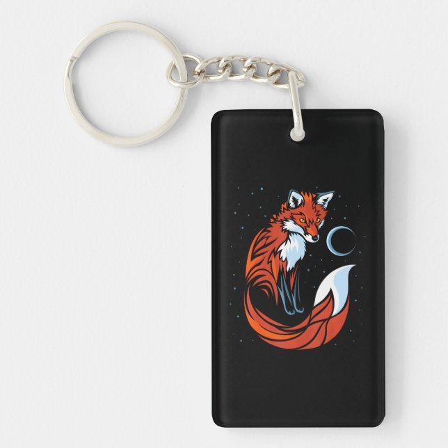 Tribal tail fox keychain (Front)