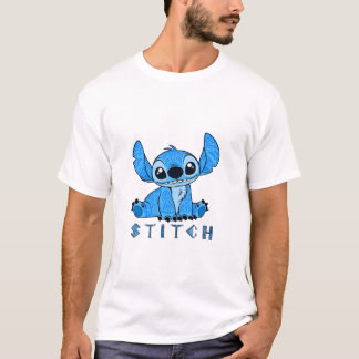 Tribal Tattoo Blue Alien - Cute Polynesian Stitch  T-Shirt