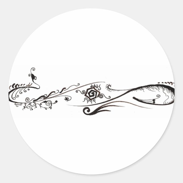 Tribal Tattoo Classic Round Sticker (Front)