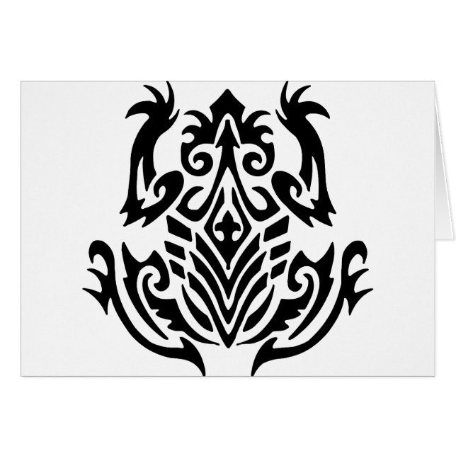 Tribal Tattoo Frog (Front Horizontal)