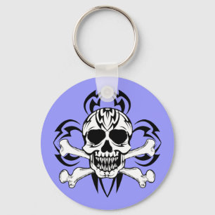 Tribal Tattoo Skull Keychain