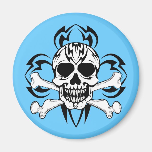 Tribal Tattoo Skull Magnet (Front)