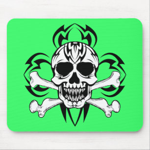 Tribal Tattoo Skull Mouse Pad