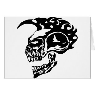 Tribal Tattoo Skull w/ Mohawk