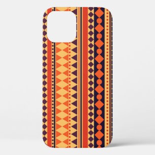 Tribal texture: vintage stripes pattern. iPhone 12 case