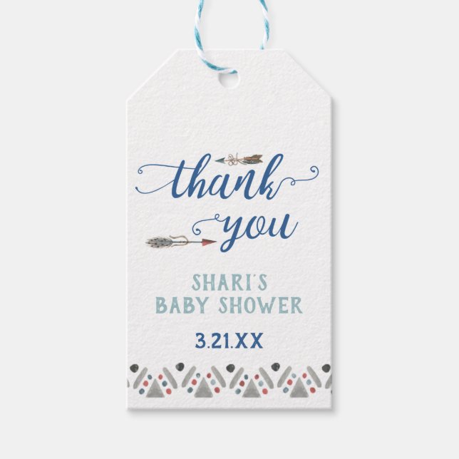 Tribal Thank You Favour Tag (Front)