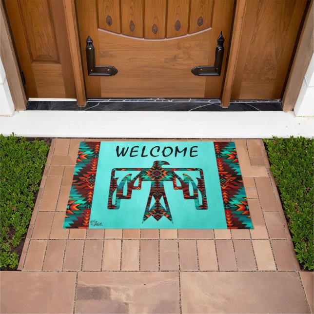 Tribal Thunderbird Welcome Doormat (Outdoor)