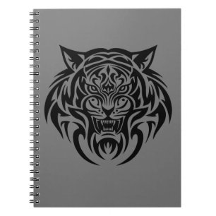 Tribal tiger head notebook