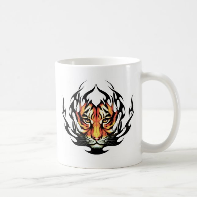 tribal Tiger Tattoo Coffee Mug (Right)