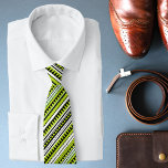 Tribal Times Tie<br><div class="desc">A modern ethnic pattern in green,  black and white. 
 Designed for you by Evco Studio www.zazzle.com/store/evcostudio
 #tribal #ethnic #pattern #accessories #ties #forhim #gifts #modern #trendy #trending #style #stylish #popular #fashion #fashionable #green #black #design #designer</div>