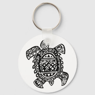 Tribal Tortuga Keychain