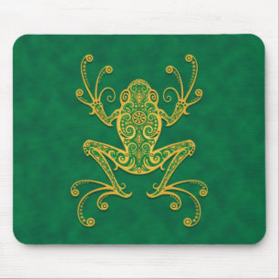Tribal Tree Frog (green) Mouse Pad