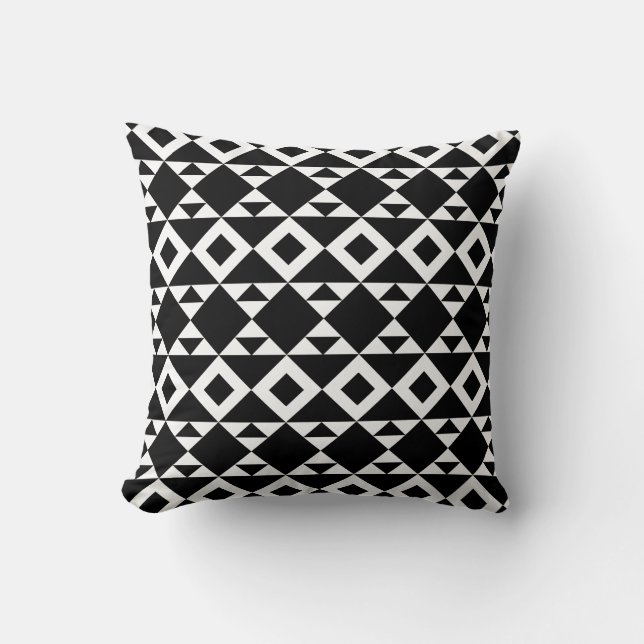 Tribal Triangles Throw Pillow (Front)