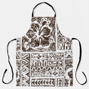 Tribal tropical art pattern of indigenous Hawaiian Apron