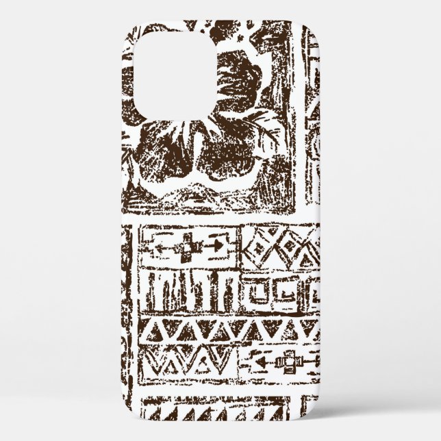 Tribal tropical art pattern of indigenous Hawaiian Case-Mate iPhone Case (Back)