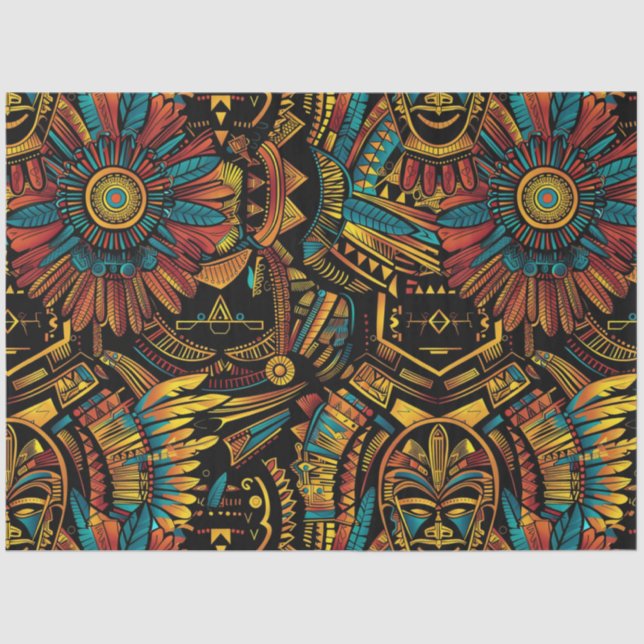 Tribal Turquoise "Aztec Dream" Gift Tissue Tissue Paper (Front)
