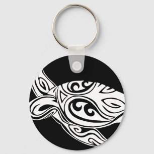 Tribal Turtle Keychain