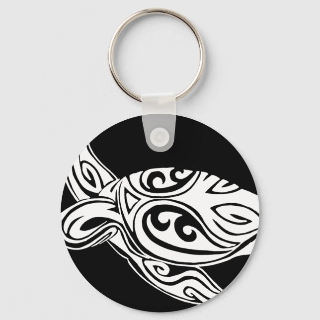 Tribal Turtle Keychain (Front)